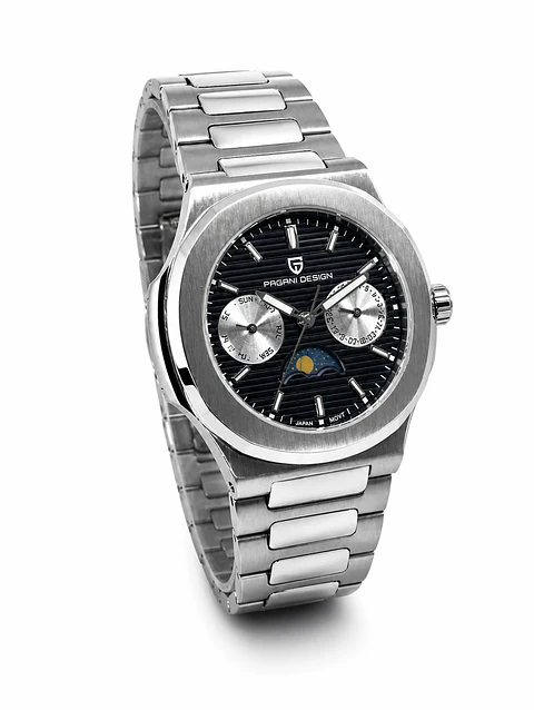 Pagani Design PD-1786 Fase Lunar Multifunción Acero Negro