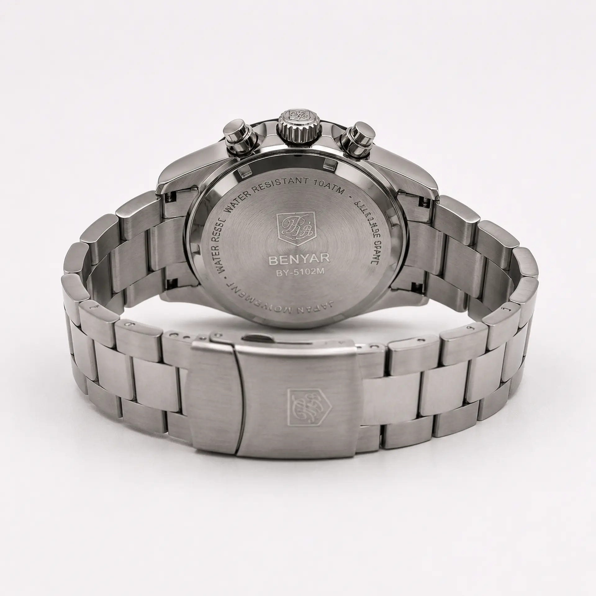 Benyar BY-5169 Chronograph Panda Acero 40 mm 4