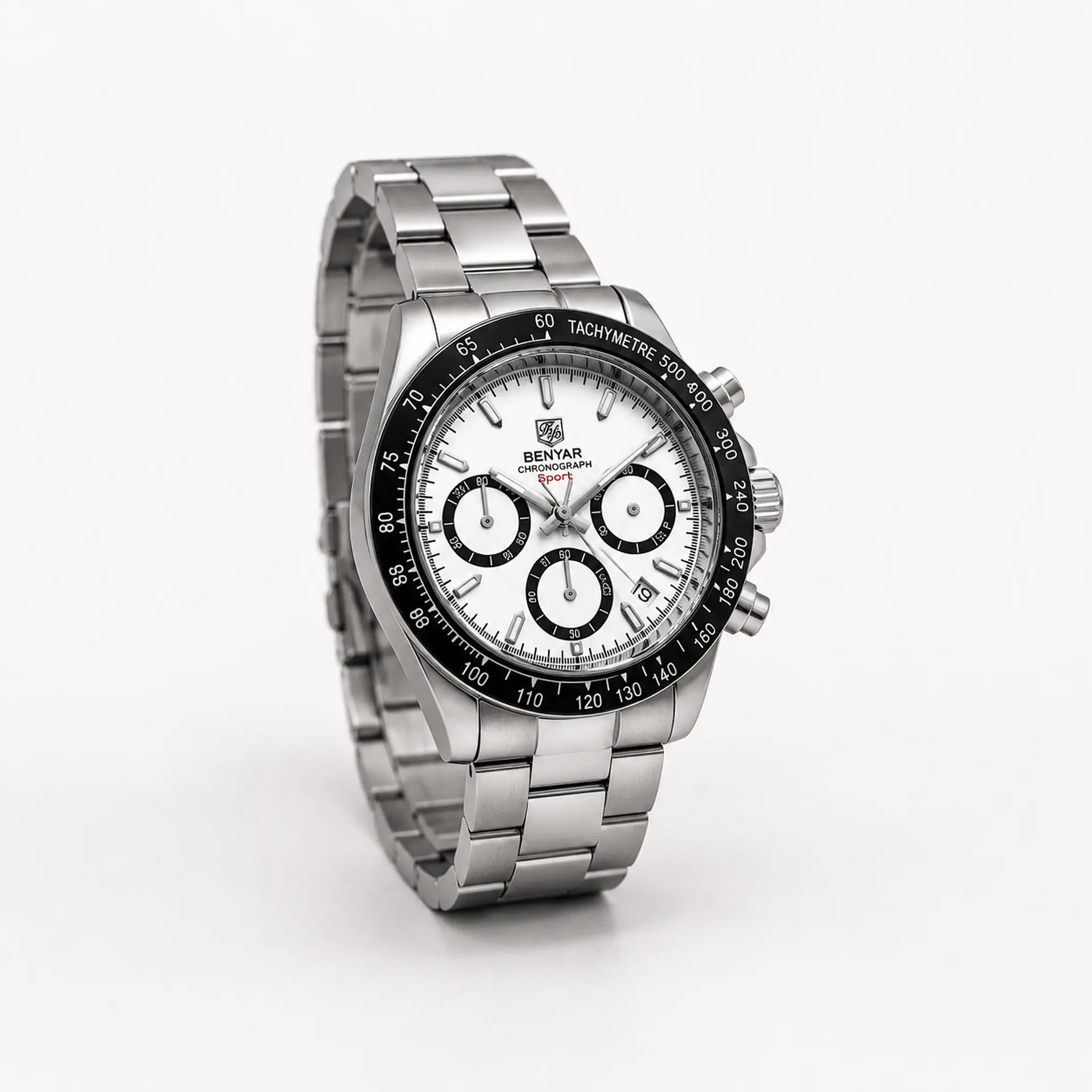 Benyar BY-5169 Chronograph Panda Acero 40 mm 2