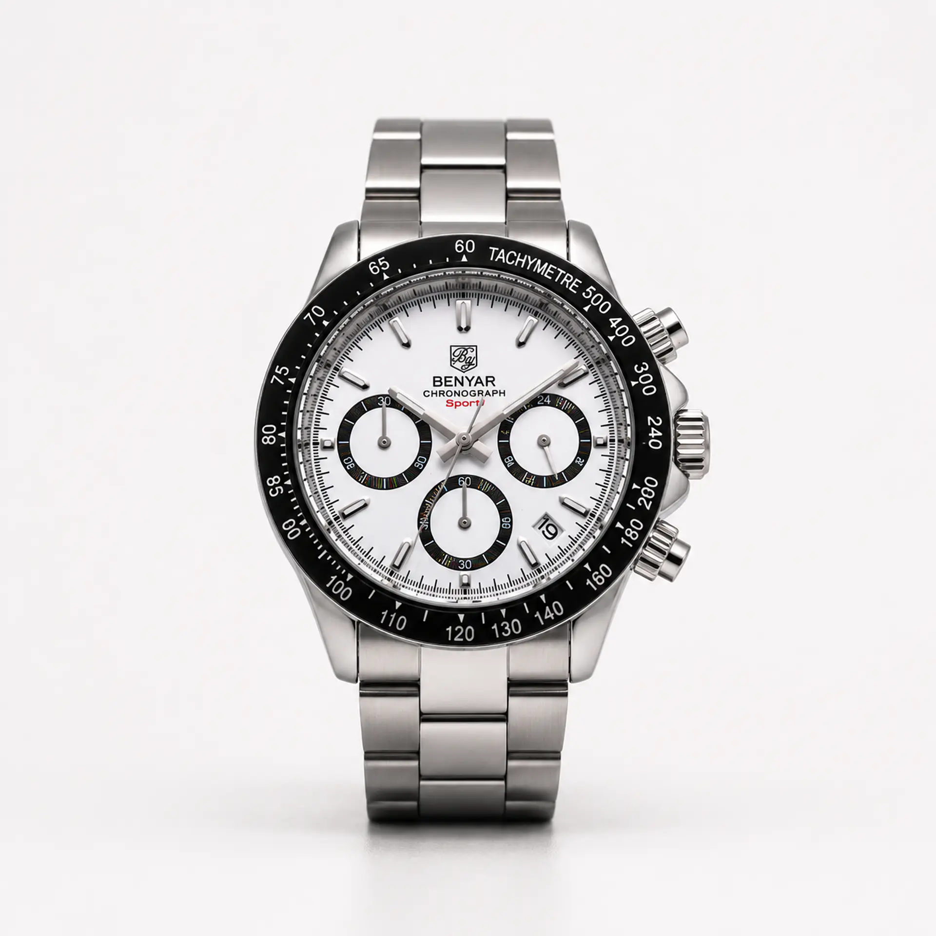 Benyar BY-5169 Chronograph Panda Acero 40 mm 1