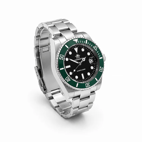 ADDIESDIVE H3 Diver 200M Acero Inoxidable – Bisel Verde