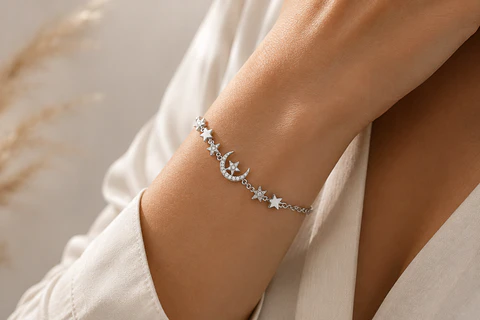 Pulsera Luna & Estrellas Plata 925