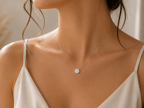 Collar Punto de Luz Plata 925 – Circón 7 mm