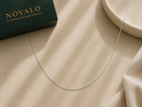 Cadena Estilo Cartier Fina en Plata 925 – 1.2 mm