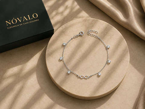 Pulsera Infinito con Cristales Swarovski® en Plata 925