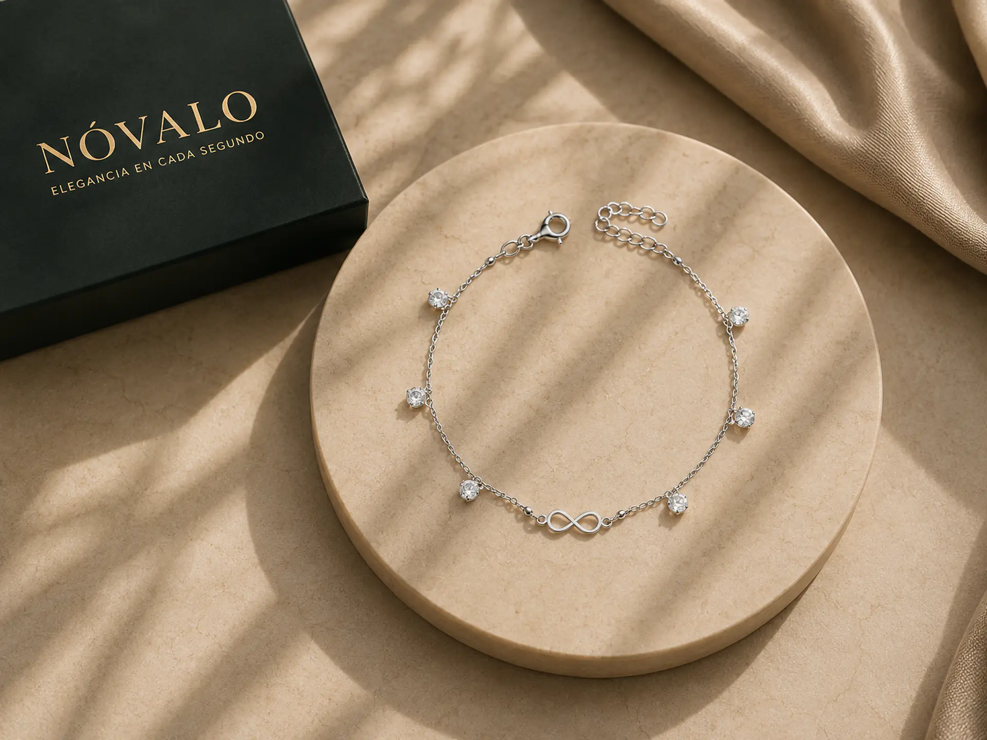 Pulsera Infinito con Cristales Swarovski® en Plata 925 1