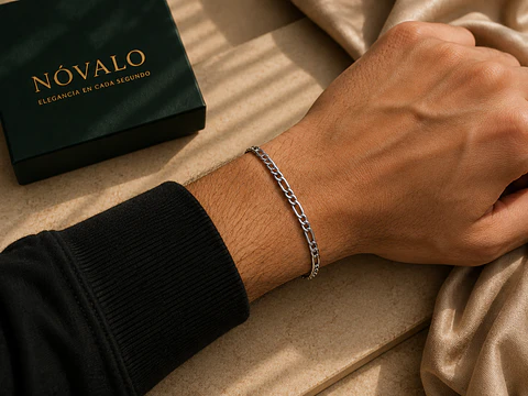 Pulsera Estilo Cartier 1x1 en Plata 925 – 3 mm