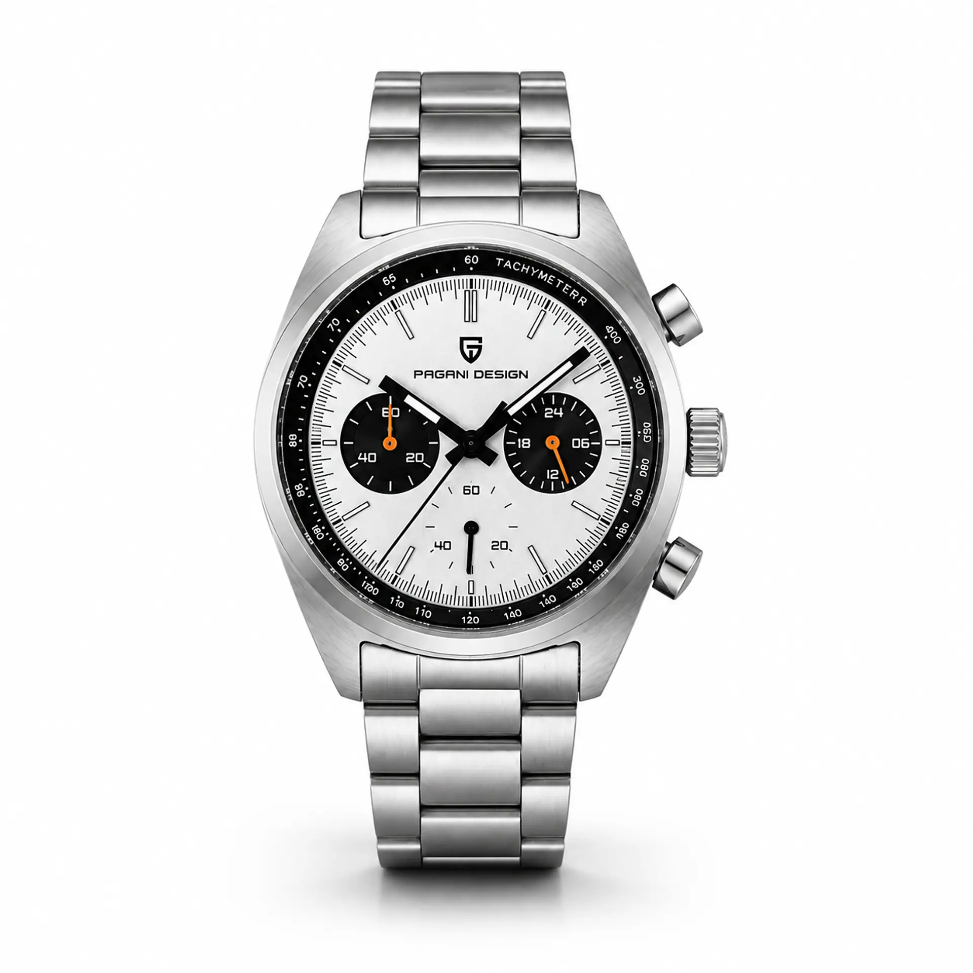 Pagani Design 1782 Blanco Cronógrafo 40 mm Acero Inoxidable 1