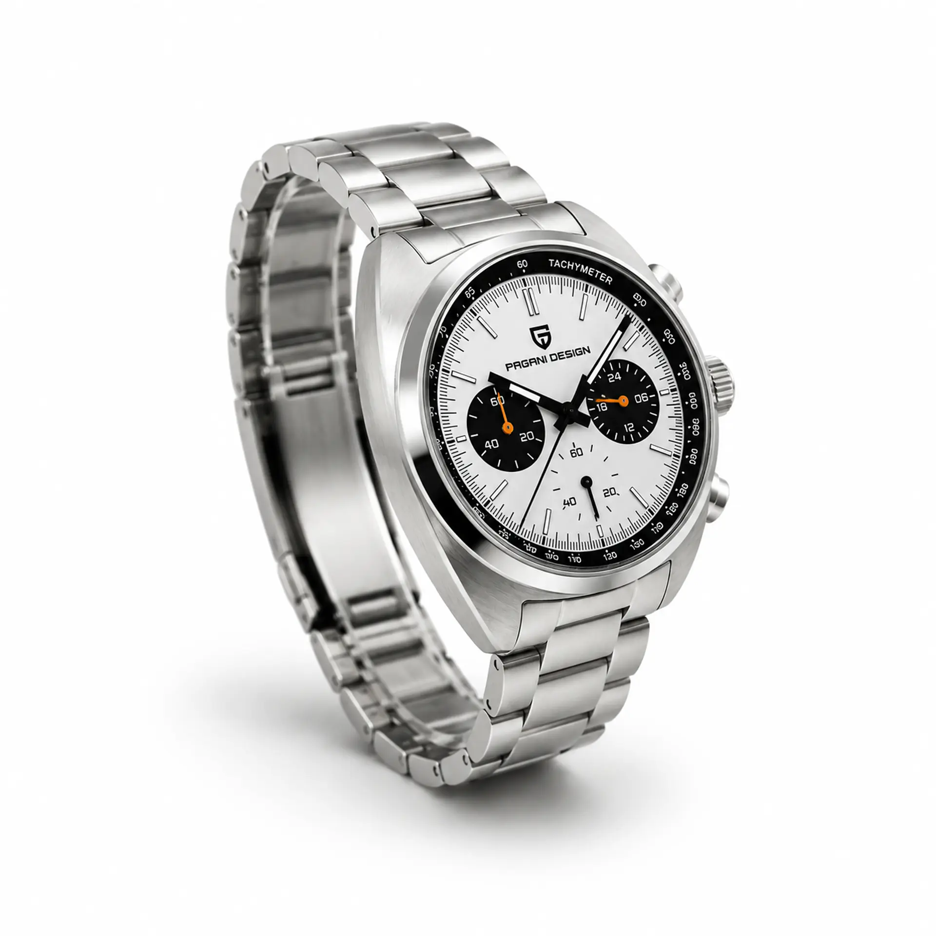 Pagani Design 1782 Blanco Cronógrafo 40 mm Acero Inoxidable 2