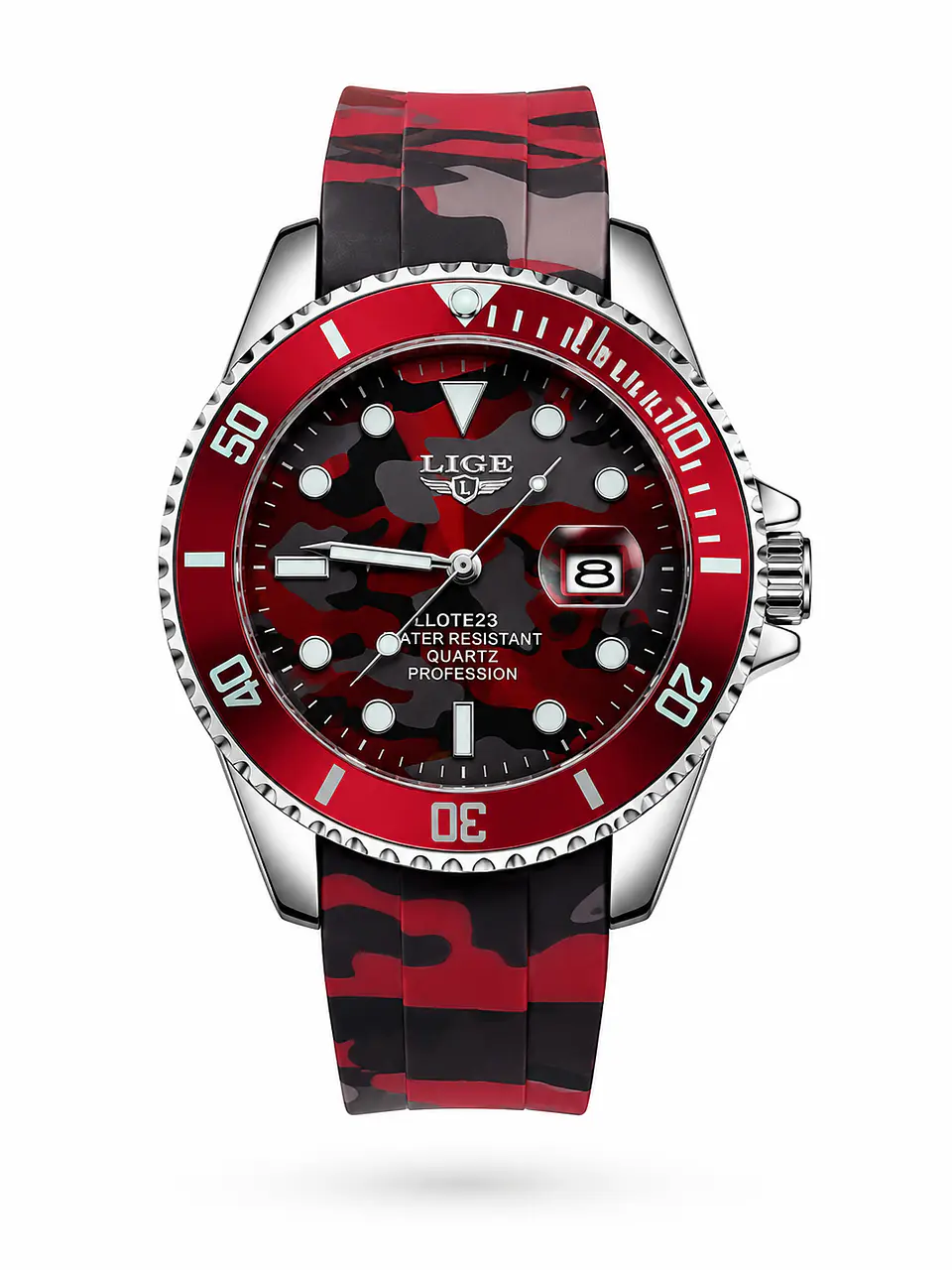 Lige Deportivo 43 mm – Rojo Camuflaje 1