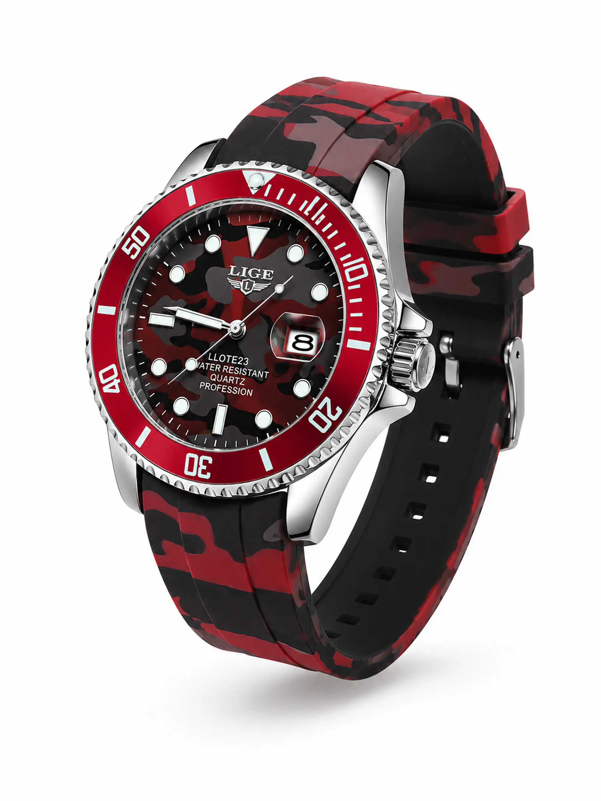 Lige Deportivo 43 mm – Rojo Camuflaje 3