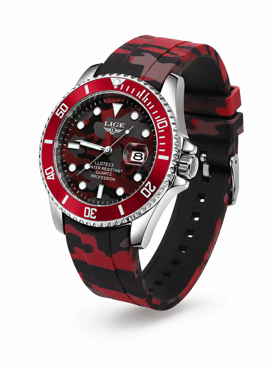 Lige Deportivo 43 mm – Rojo Camuflaje 3