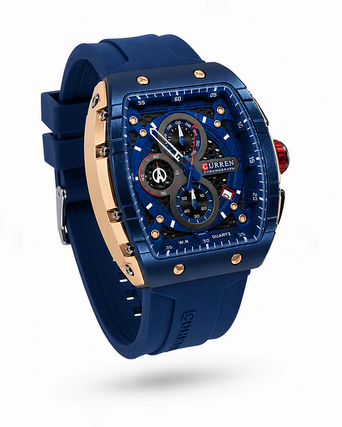 CURREN 8442 Cronógrafo Deportivo Cuarzo – Azul