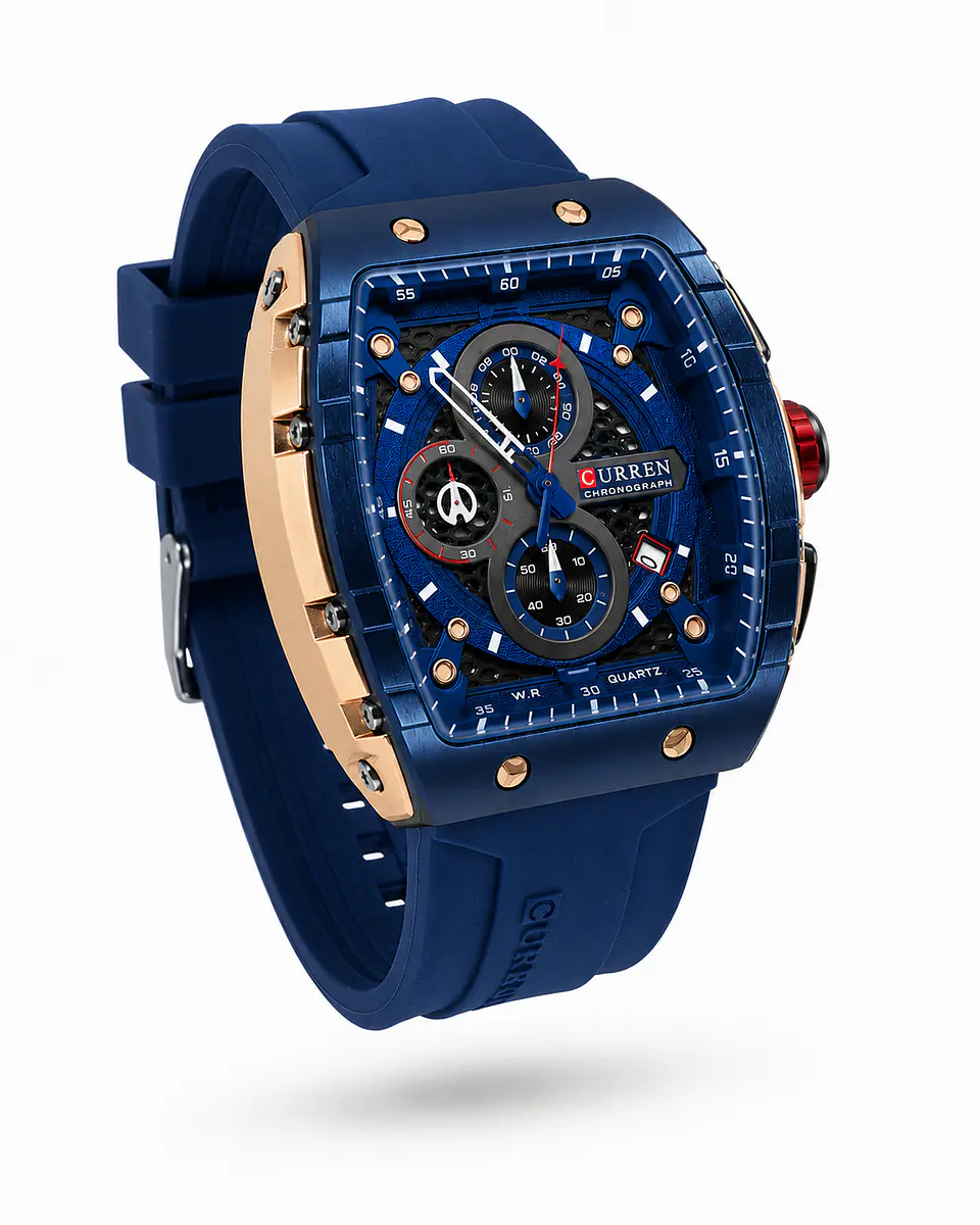 CURREN 8442 Cronógrafo Deportivo Cuarzo – Azul 2