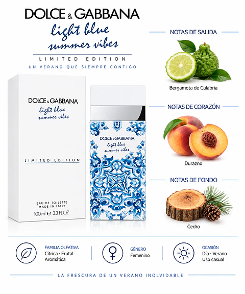 Dolce & Gabbana Light Blue Summer Vibes — EDT Mujer