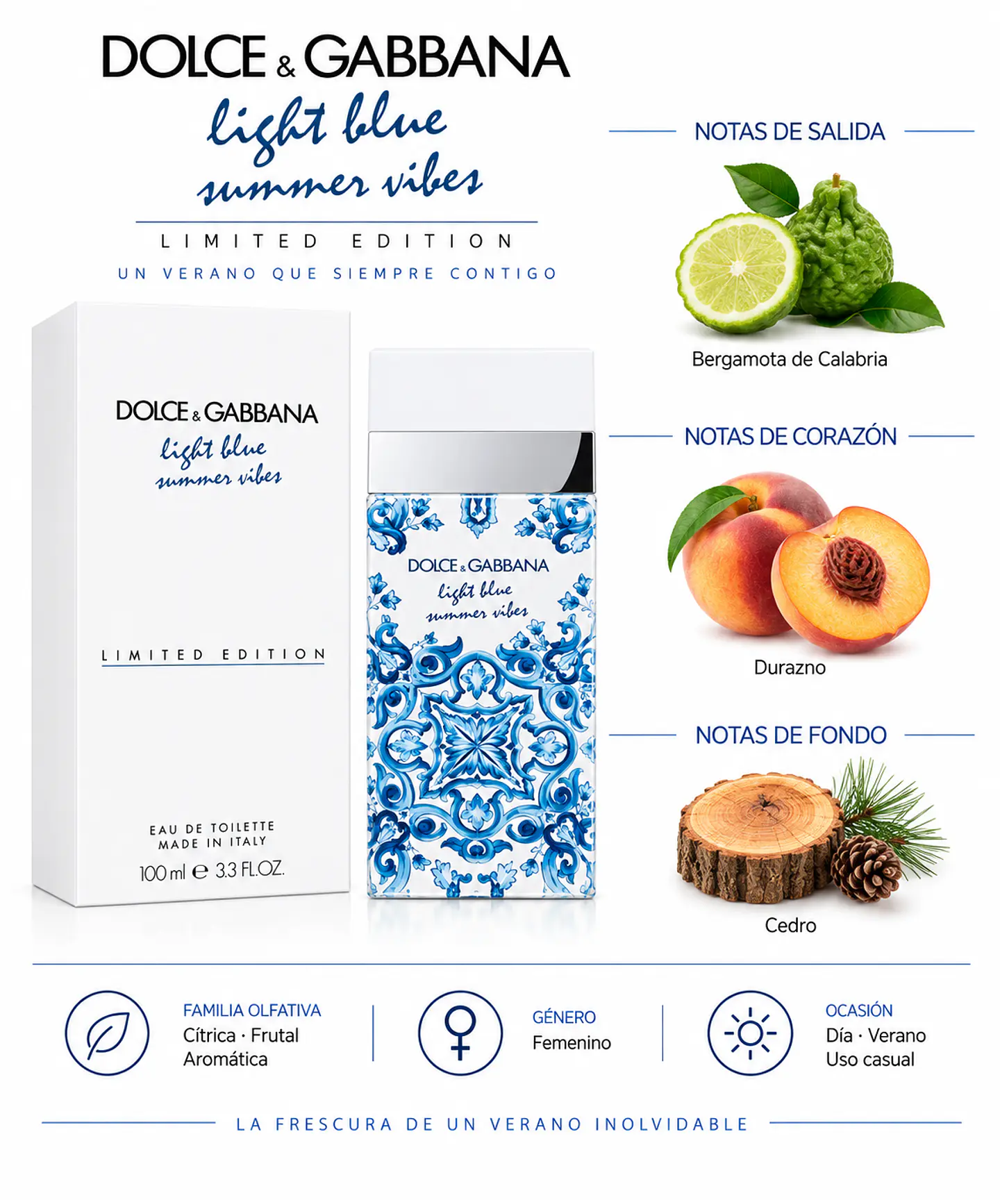 Dolce & Gabbana Light Blue Summer Vibes — EDT Mujer 2