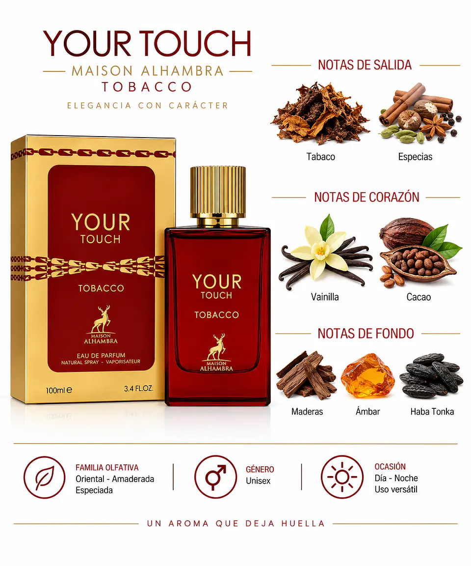 Maison Alhambra Your Touch Tobacco — EDP Hombre 2