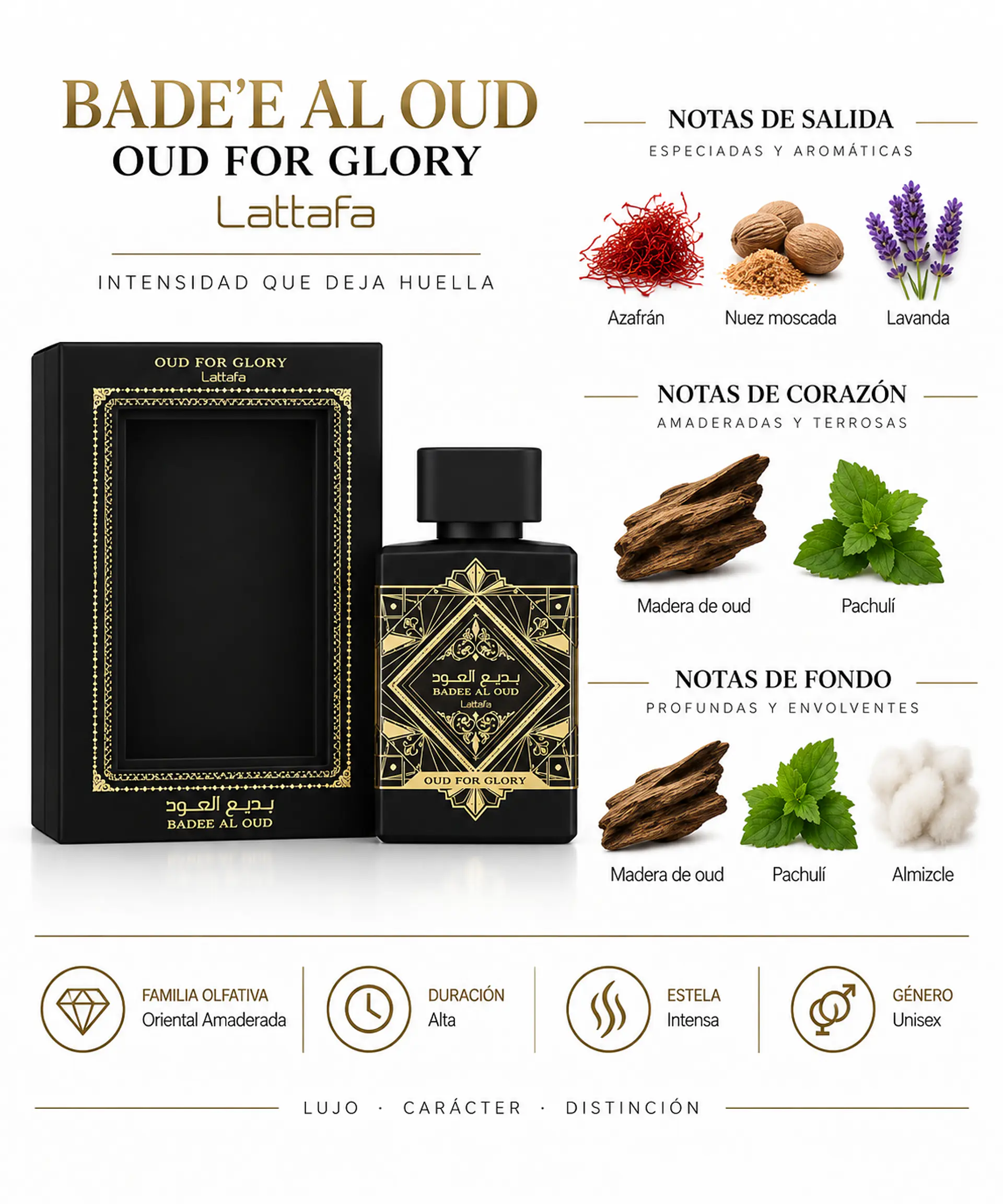 Lattafa Bade'e Al Oud Oud for Glory EDP – Unisex 2