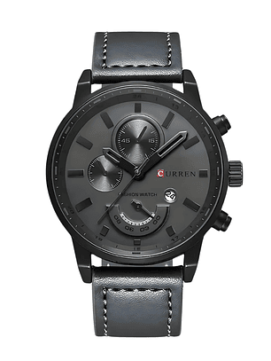 Reloj Curren Color Gris Correa de Cuero Sintético