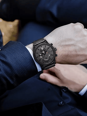 Reloj Curren Color Gris Correa de Cuero Sintético