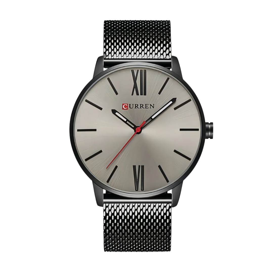 Reloj Hombre Curren Pulsera Negra Acero Inoxidable 1