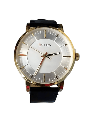 Reloj Hombre Curren Dorado Pulsera Negra