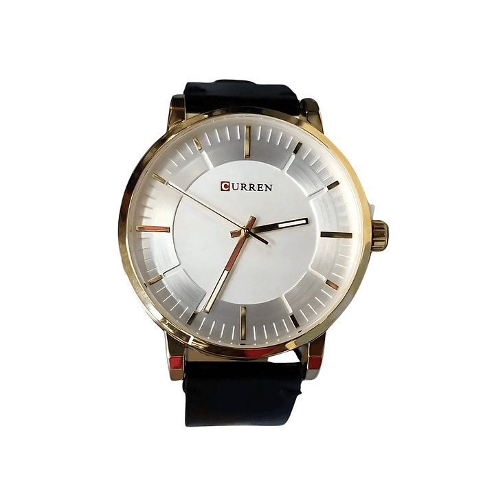 Reloj Hombre Curren Dorado Pulsera Negra 1