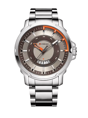 Reloj Hombre Curren Acero Inoxidable Tonos Cafe