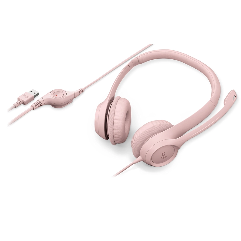 Audífono Logitech H390 Rosado 4