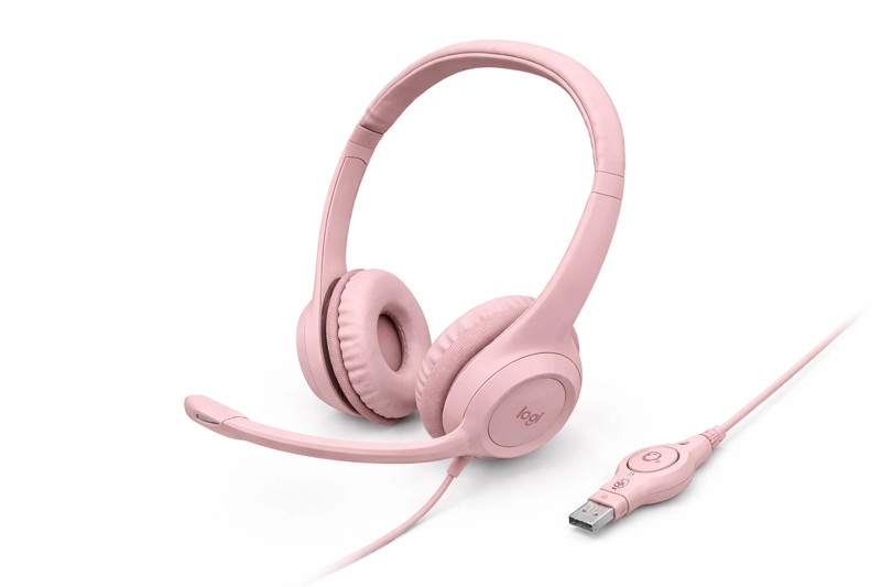 Audífono Logitech H390 Rosado 2