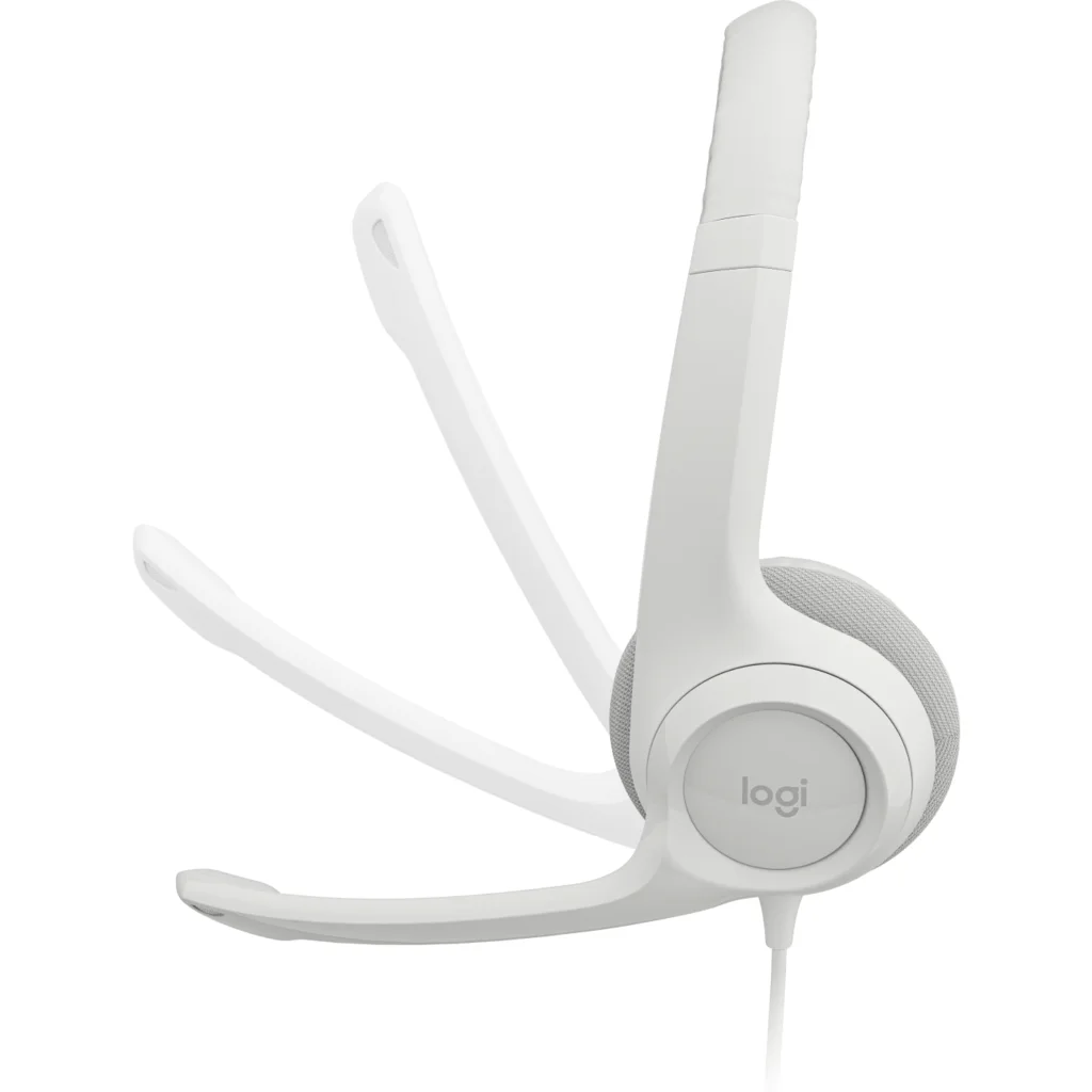 Audífono Logitech H390 Blanco Con Cancelación de ruido USB Blanco 3