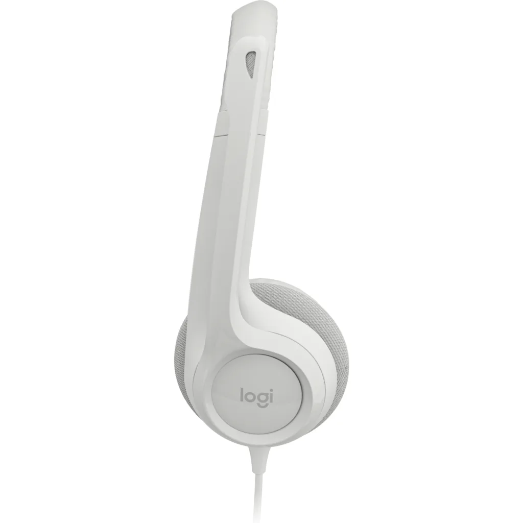 Audífono Logitech H390 Blanco Con Cancelación de ruido USB Blanco 4