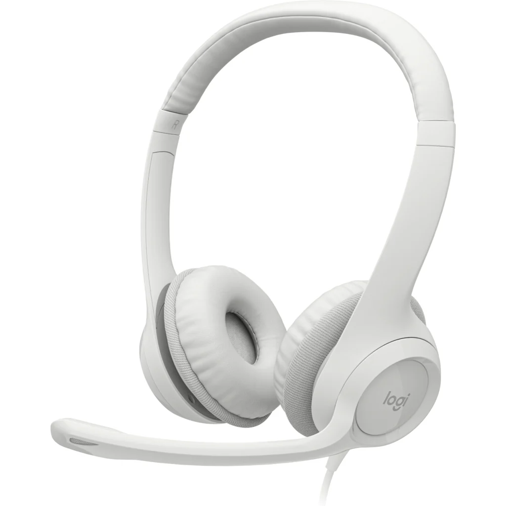 Audífono Logitech H390 Blanco Con Cancelación de ruido USB Blanco 1