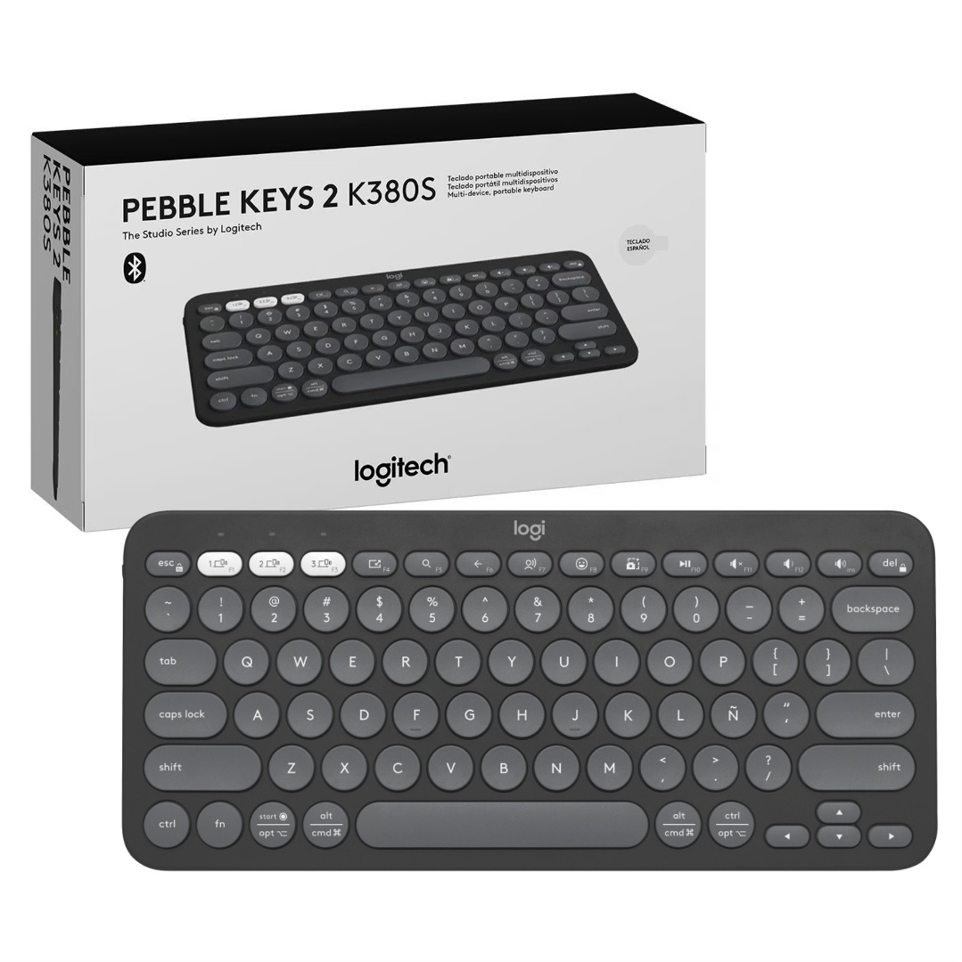 Teclado Inalámbrico Logitech Pebble Keys 2 K380S Grafito Español 1