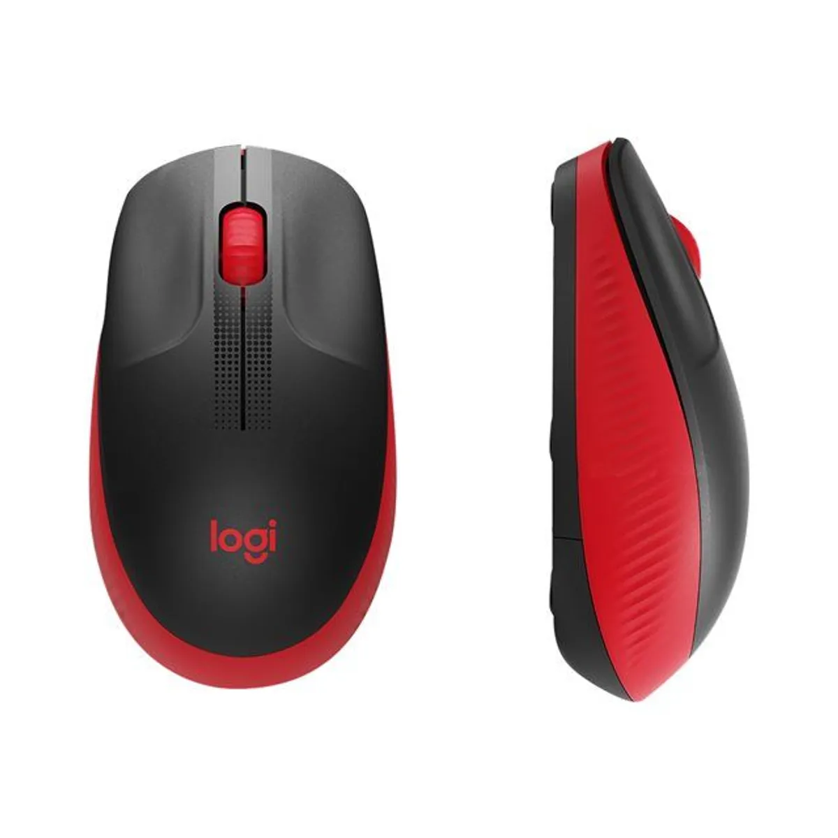 Mouse Inalámbrico Logitech M190 Negro/Rojo 2