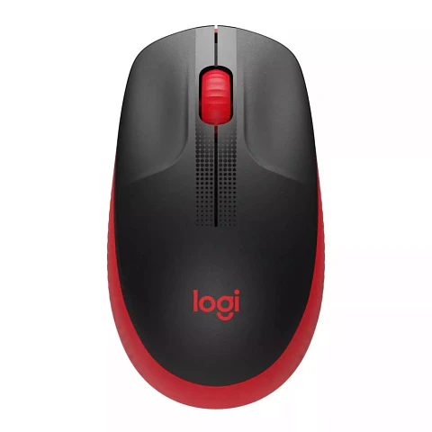 Mouse Inalámbrico Logitech M190 Negro/Rojo