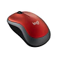 Mouse Inalámbrico Logitech M185 Rojo – 2.4 GHz, 1000 DPI, USB - Miniatura 4
