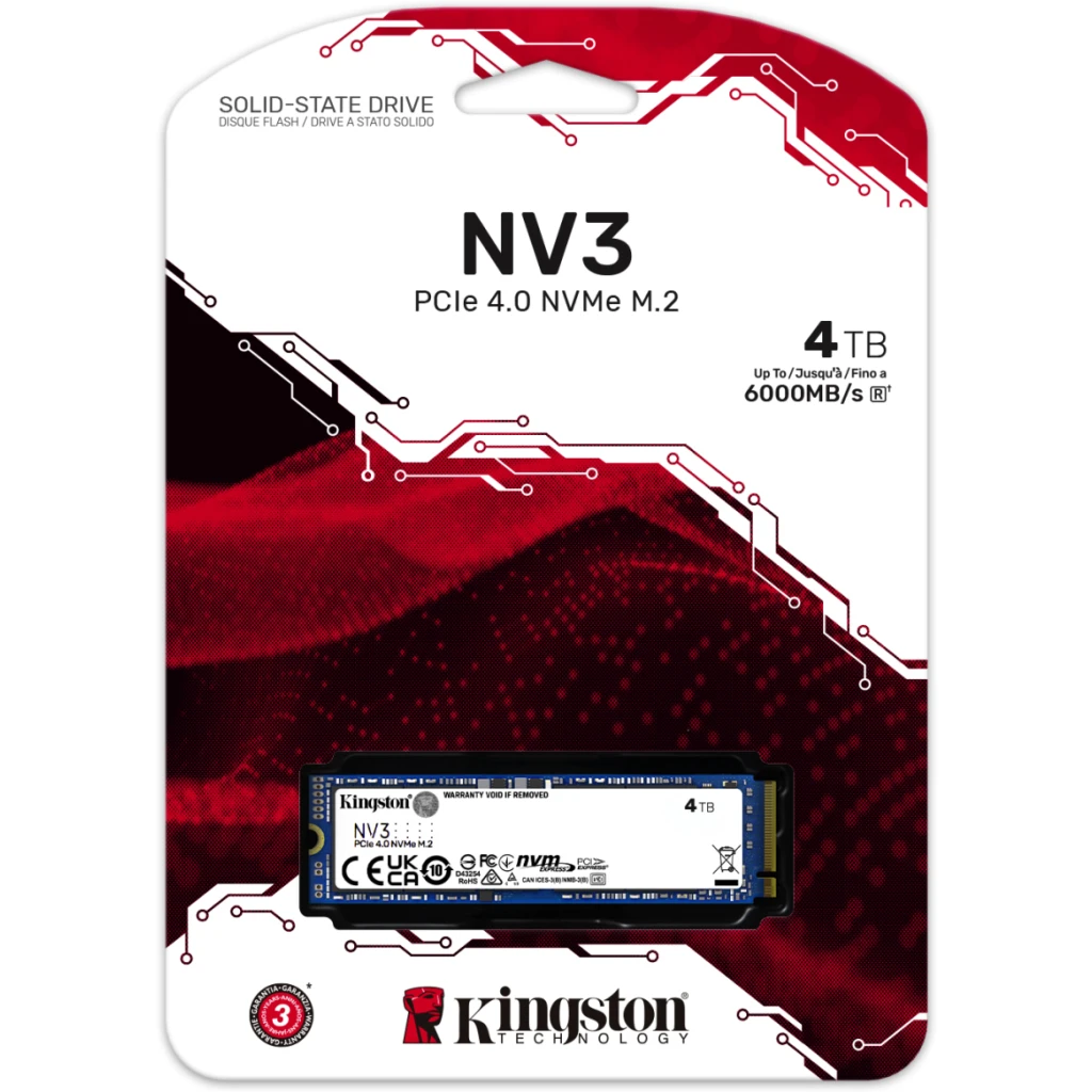 SSD Kingston NV3 4TB M.2 NVMe PCIe 4.0 – 6.000 MB/s 5