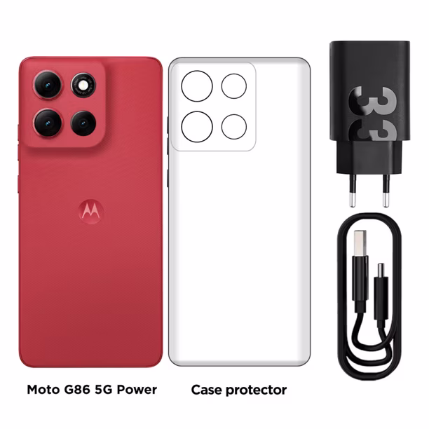 Smartphone Motorola Moto G86 Power 5G 256GB 8GB RAM Cereza 2