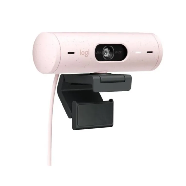 Webcam Logitech Brio 500 Rosado – Full HD 1080p, HDR, USB-C 2