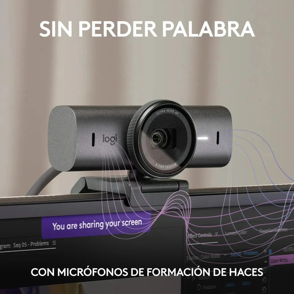 Webcam Logitech MX Brio 4K Grafito – Ultra HD, HDR, USB-C 4
