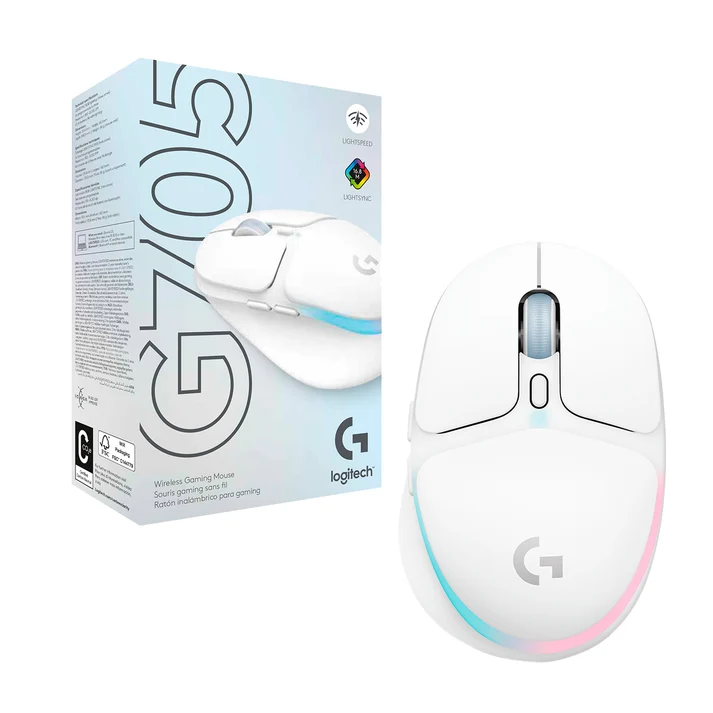 Mouse Gamer Inalámbrico Logitech G705 LIGHTSPEED Blanco 4