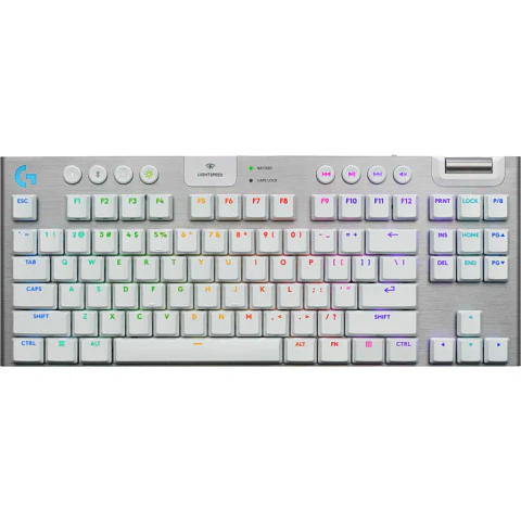 Teclado Gamer Logitech G915 X TKL LIGHTSPEED Blanco Inglés