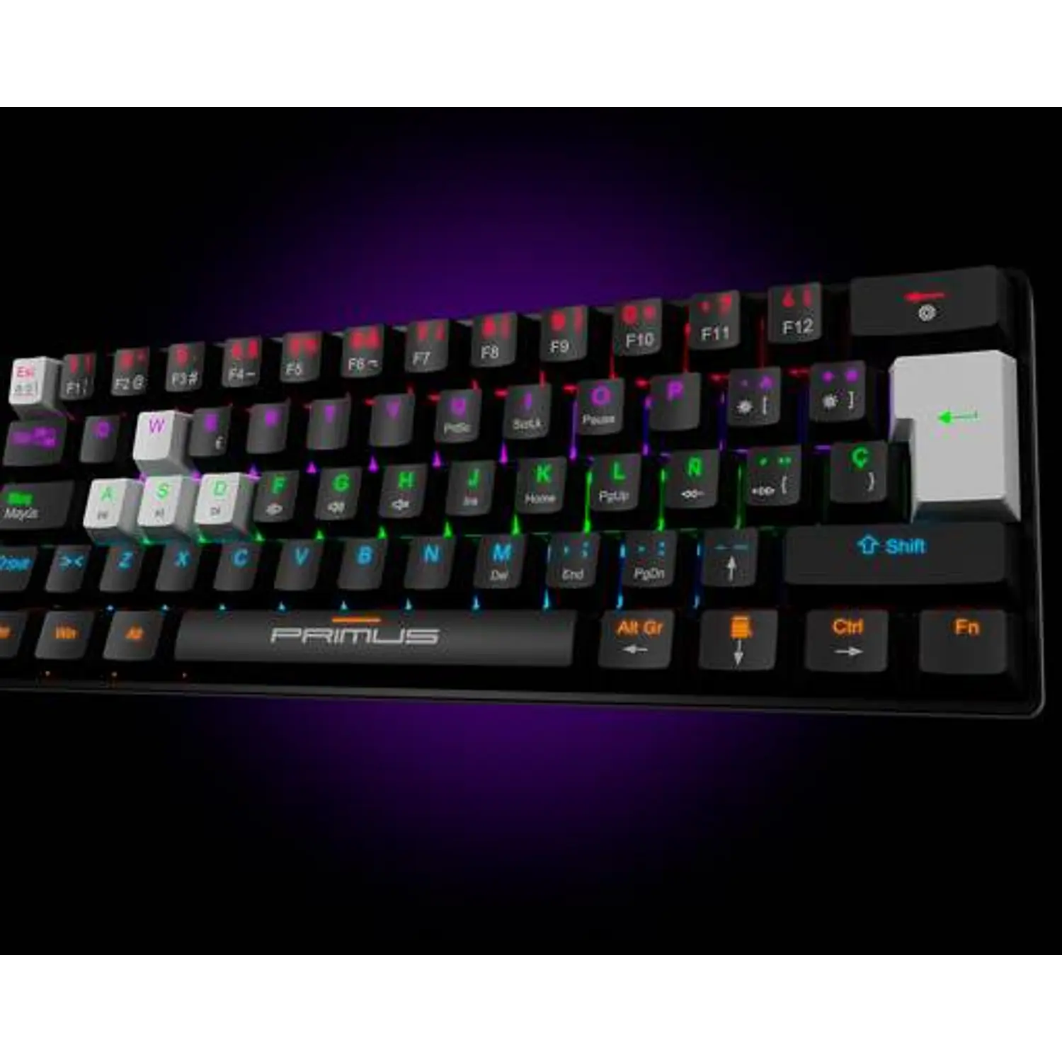 Teclado Mecánico Gamer Primus 60% Negro Sw Red Español 3