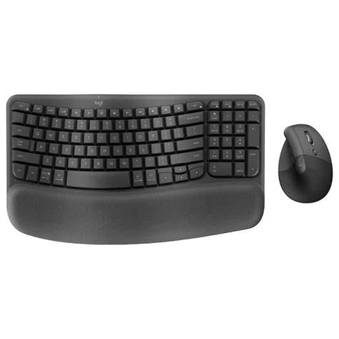 Combo Ergonómico Logitech Wave Keys + Mouse Lift Grafito