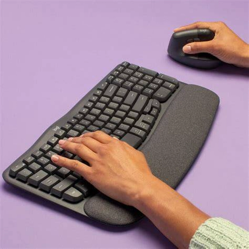 Combo Ergonómico Logitech Wave Keys + Mouse Lift Grafito 3