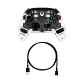 Control Gamer HyperX Clutch Gladiate RGB Cableado Xbox PC Transparente - Miniatura 2