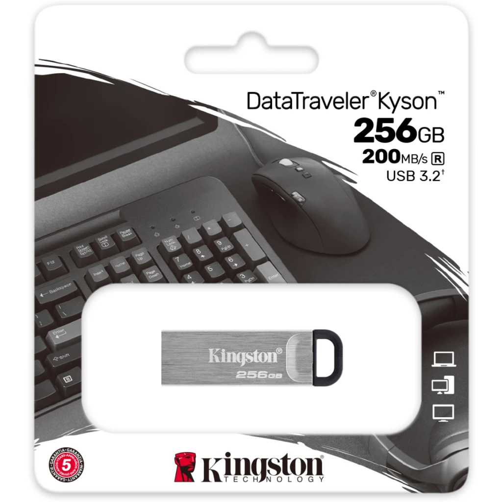 Pendrive Kingston DataTraveler Kyson 256GB USB 3.2 Gen 1 200MB/s 4