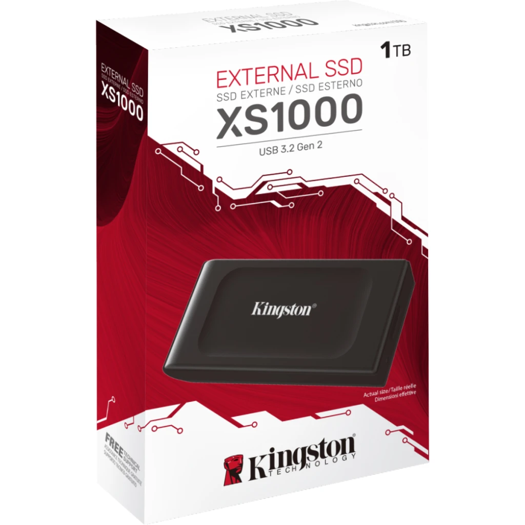 SSD Externo Kingston XS1000 1TB USB 3.2 Gen 2 1050MB/s Negro 3
