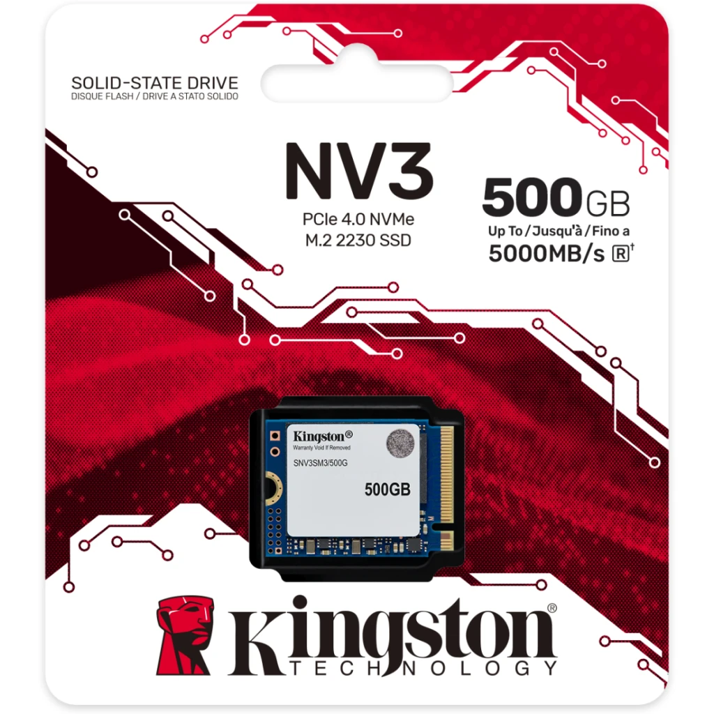 SSD Kingston NV3 500GB M.2 2230 PCIe 4.0 NVMe 5000MB/s 3